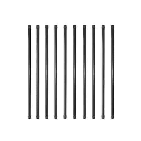 Nuvo Iron 26 in LONG x 3/4 in DIAMETER BLACK ROUND TUBING GALVANIZED STEEL BALUSTERS, 10PK RDPS26